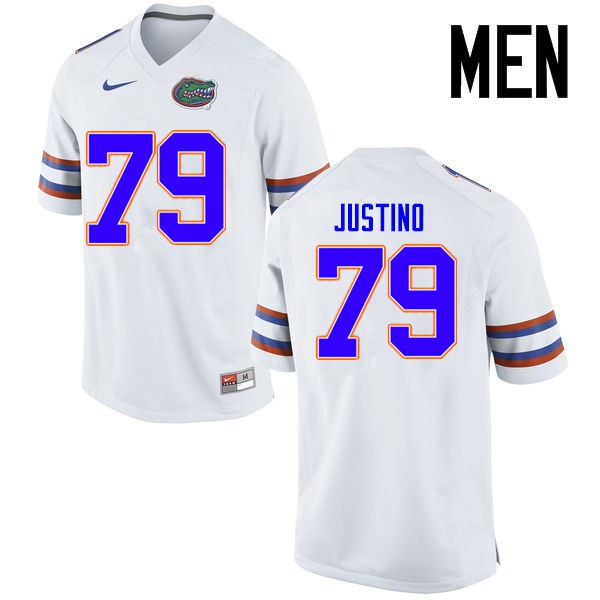 Florida Gators Men #79 Daniel Justino College Football Jersey White